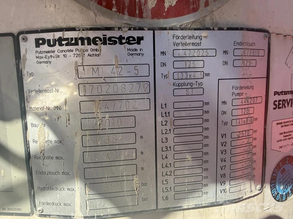 MAN TGS 35.440 TGS 35.440 8x4 Putzmeister 42m Betonipumppuautot