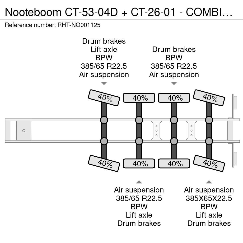 Nooteboom CT-53-04D + CT-26-01 - COMBITRAILER - 2X20-30-40-4 نصف مقطورات حاويات