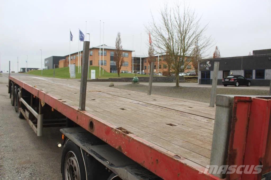 Broshuis 3 akslet sværlast trailer med udtræk Flatbed çekiciler
