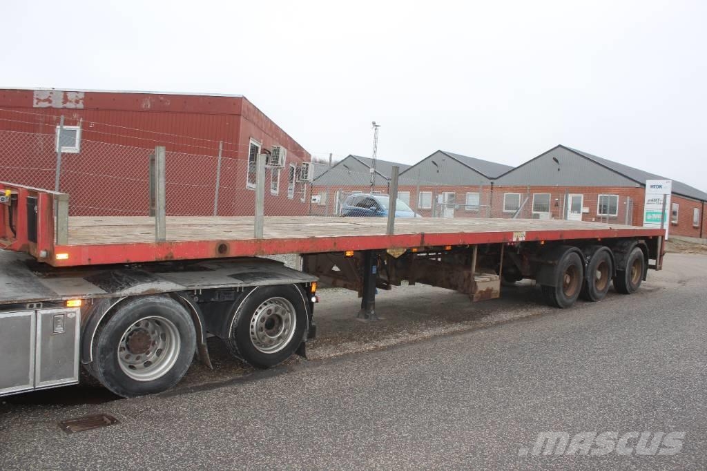 Broshuis 3 akslet sværlast trailer med udtræk Flatbed çekiciler