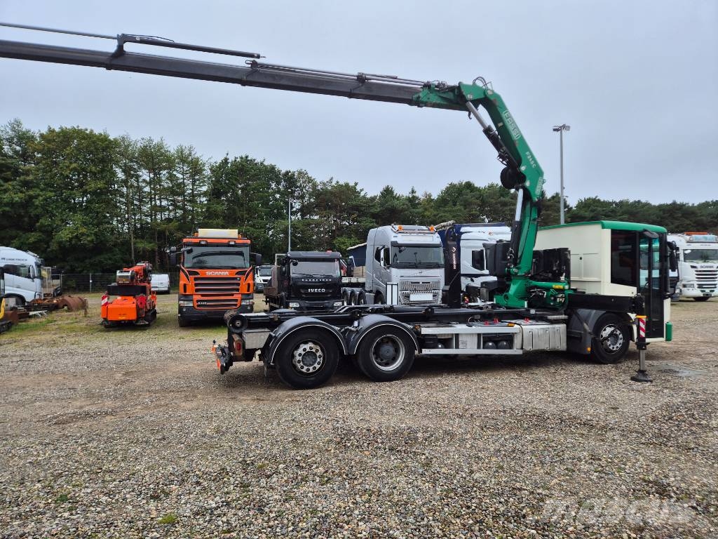 Mercedes-Benz Econic 2630 6x2/ Fassi 245-4/Hooklift/Generator Lastbil med kran