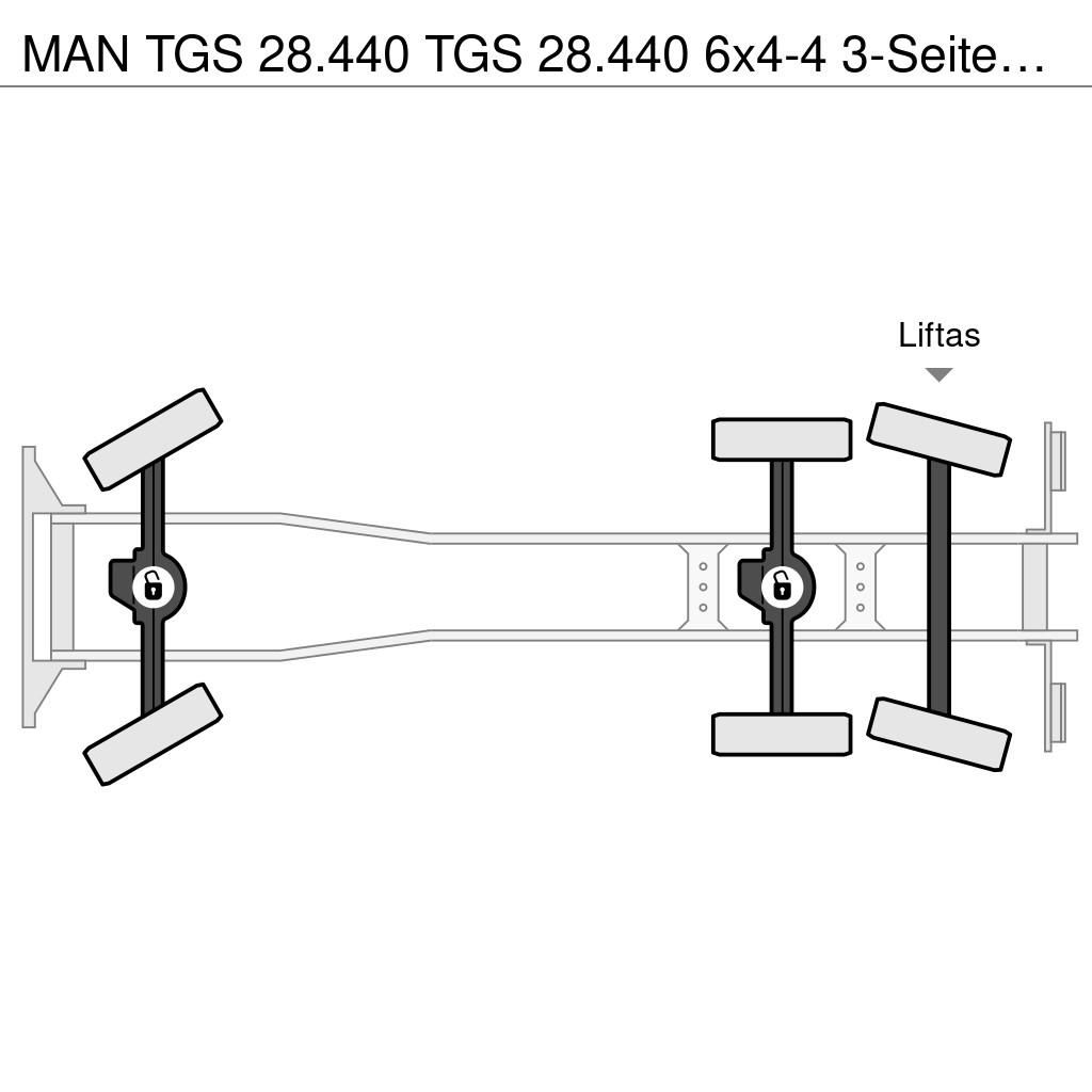 MAN TGS 28.440 TGS 28.440 6x4-4 3-Seiten-Kipper Hiab 3 Tipper trucks