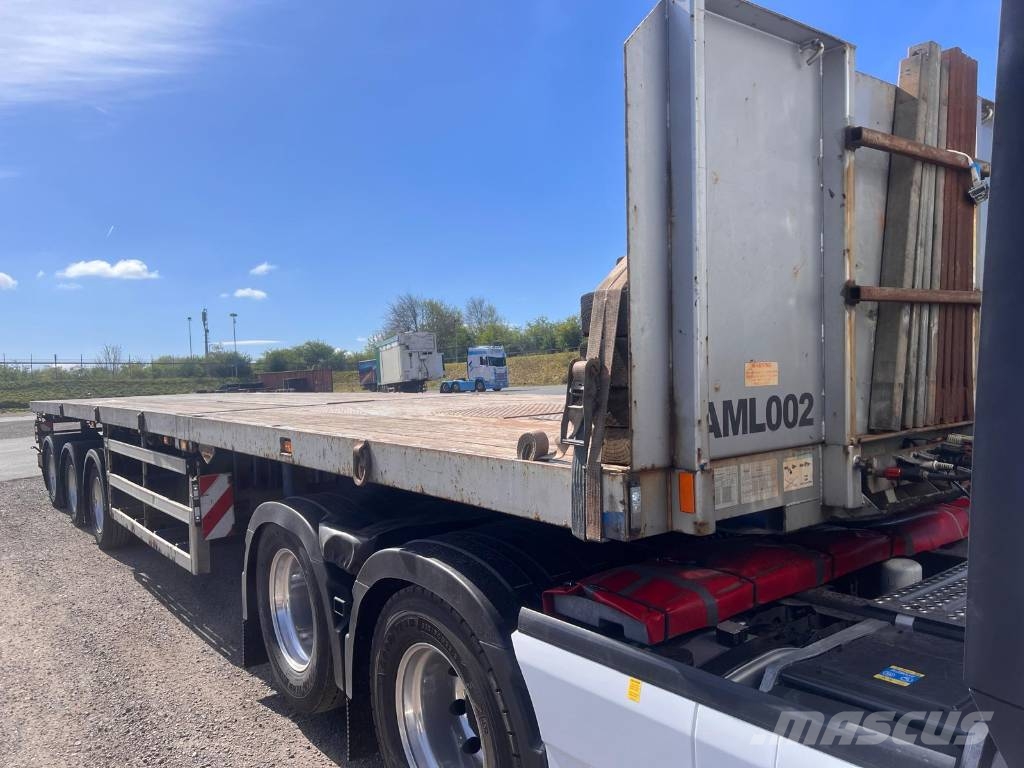 Broshuis 3AOU-48 Double Extender Flatbed Reboques estrado/caixa aberta