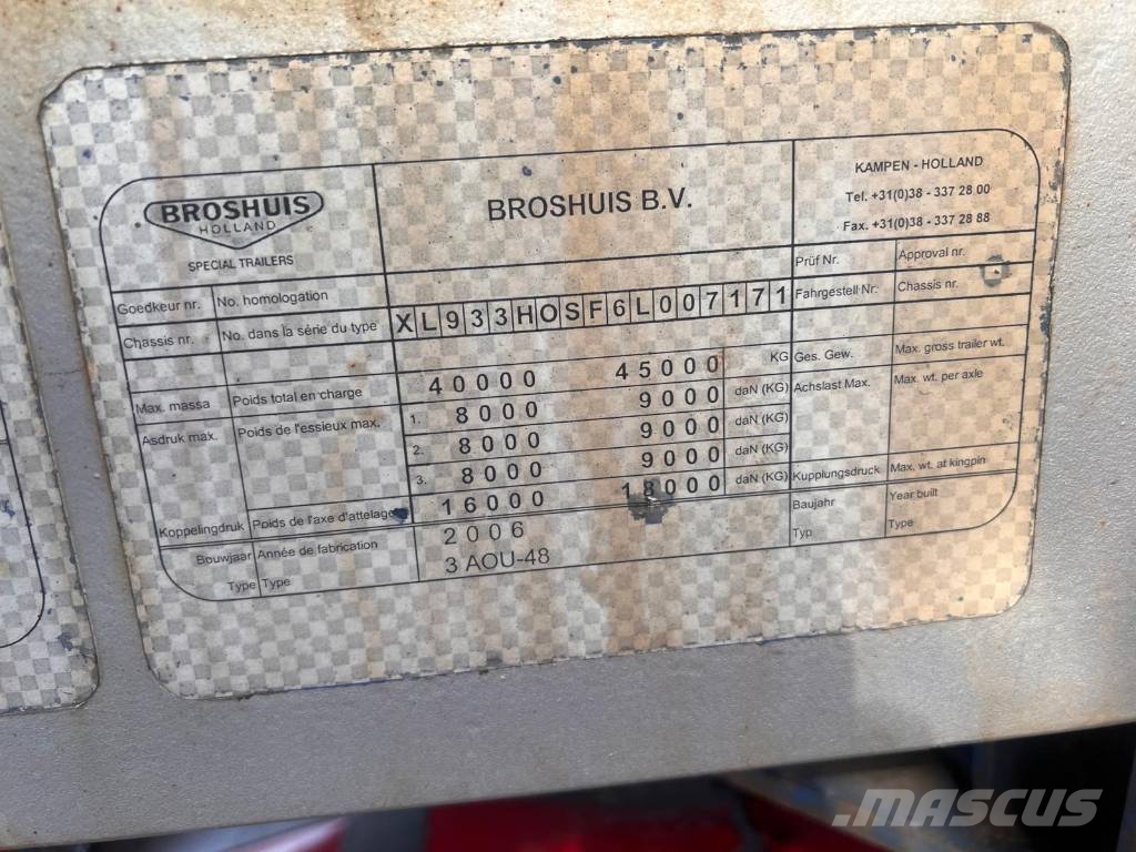 Broshuis 3AOU-48 Double Extender Flatbed Reboques estrado/caixa aberta