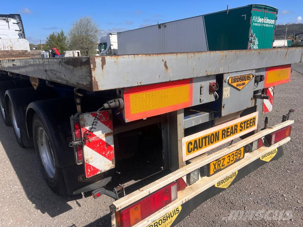 Broshuis 3AOU-48 Double Extender Flatbed Reboques estrado/caixa aberta