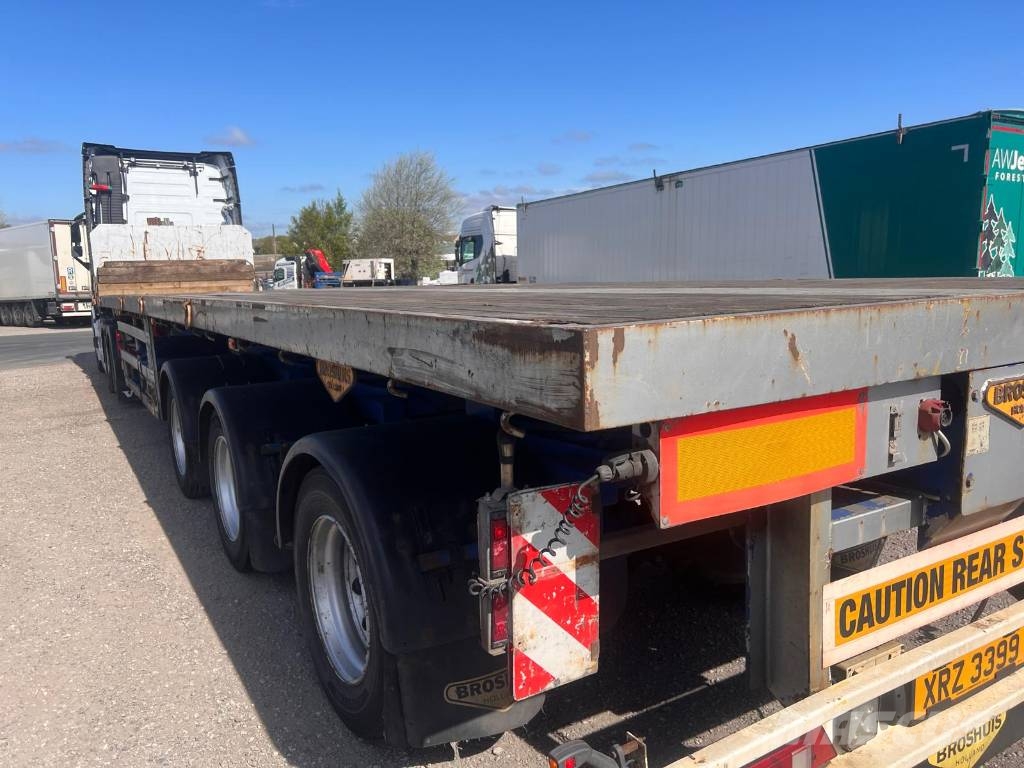 Broshuis 3AOU-48 Double Extender Flatbed Reboques estrado/caixa aberta