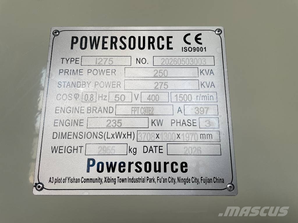 Iveco C9TE2 – 275 kVA Generator – DPX-19794.1 Diesel Generatoren