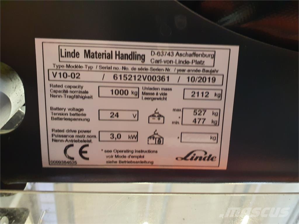 Linde V10 Vysokozdvižný vozík