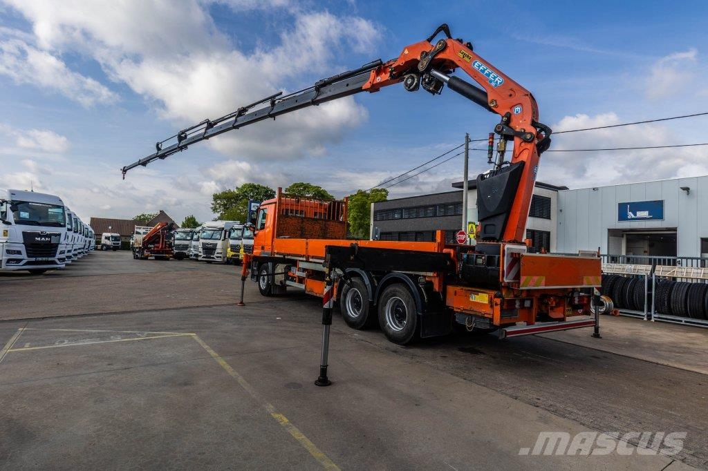 Mercedes-Benz ACTROS 2636 K-MP3 + EFFER 305/8S Camiones de cama baja