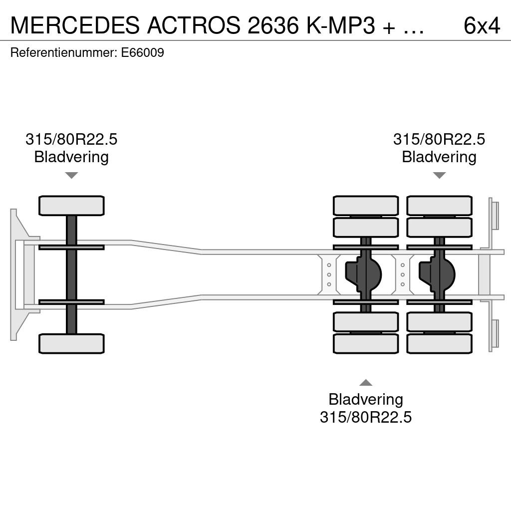 Mercedes-Benz ACTROS 2636 K-MP3 + EFFER 305/8S Camiones de cama baja