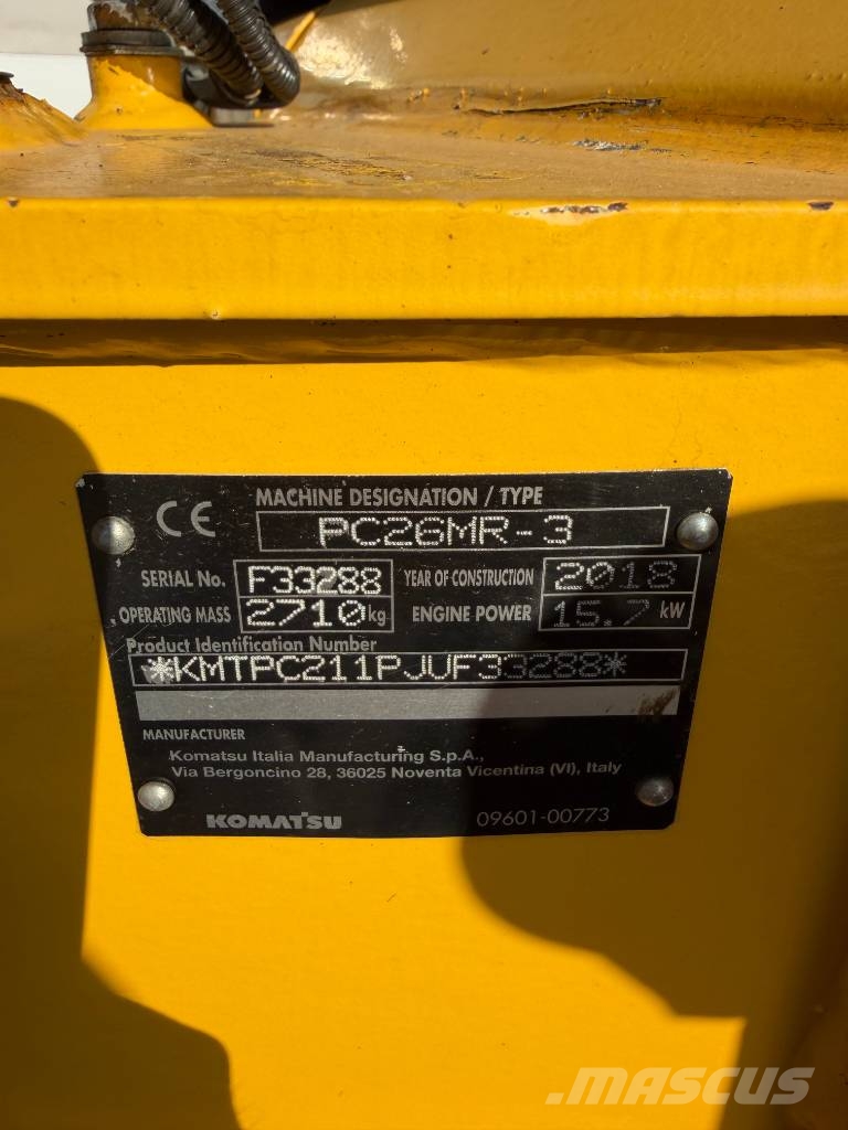 Komatsu PC 26 MR-3 Miniexcavadoras