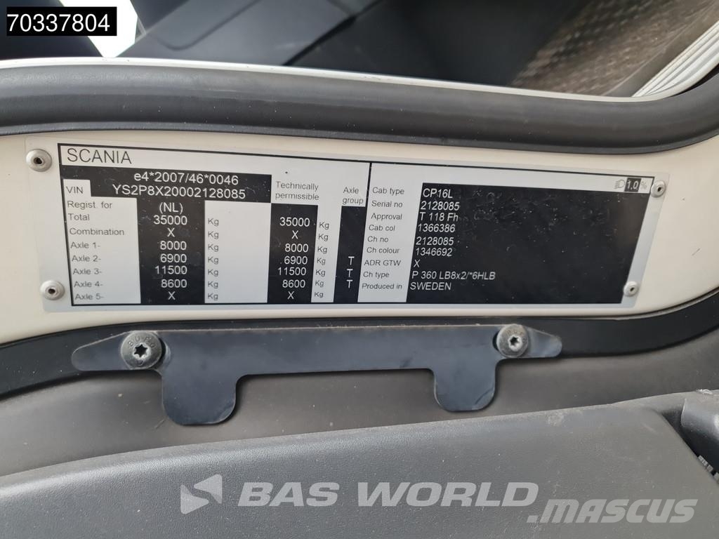 Scania P360 P 8X2 Hiab 211 BW 3-hipro Crane Kran VDL Tran Komunalni tovornjaki