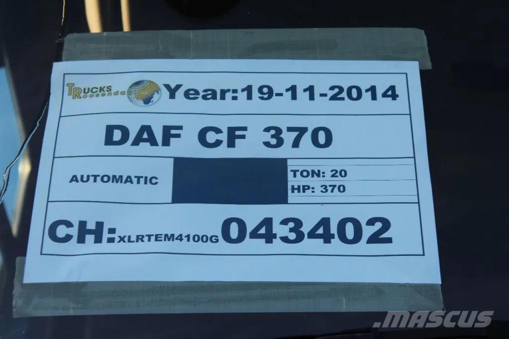 DAF CF 370 + EURO 6 Prime Movers