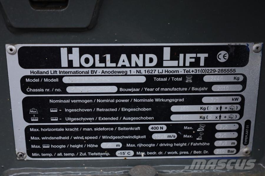 Holland Lift Ecostar HL-7814 Electric, 10m Working Height, 450k Nůžková zvedací plošina