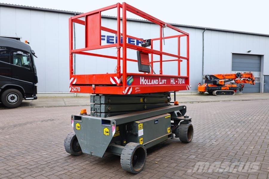 Holland Lift Ecostar HL-7814 Electric, 10m Working Height, 450k Nůžková zvedací plošina