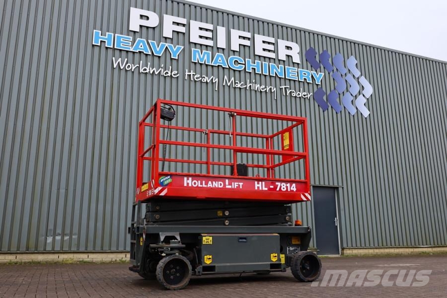 Holland Lift Ecostar HL-7814 Electric, 10m Working Height, 450k Nůžková zvedací plošina
