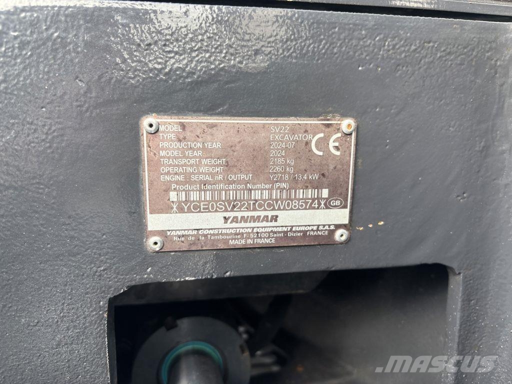 Yanmar SV22 Minigravemaskiner