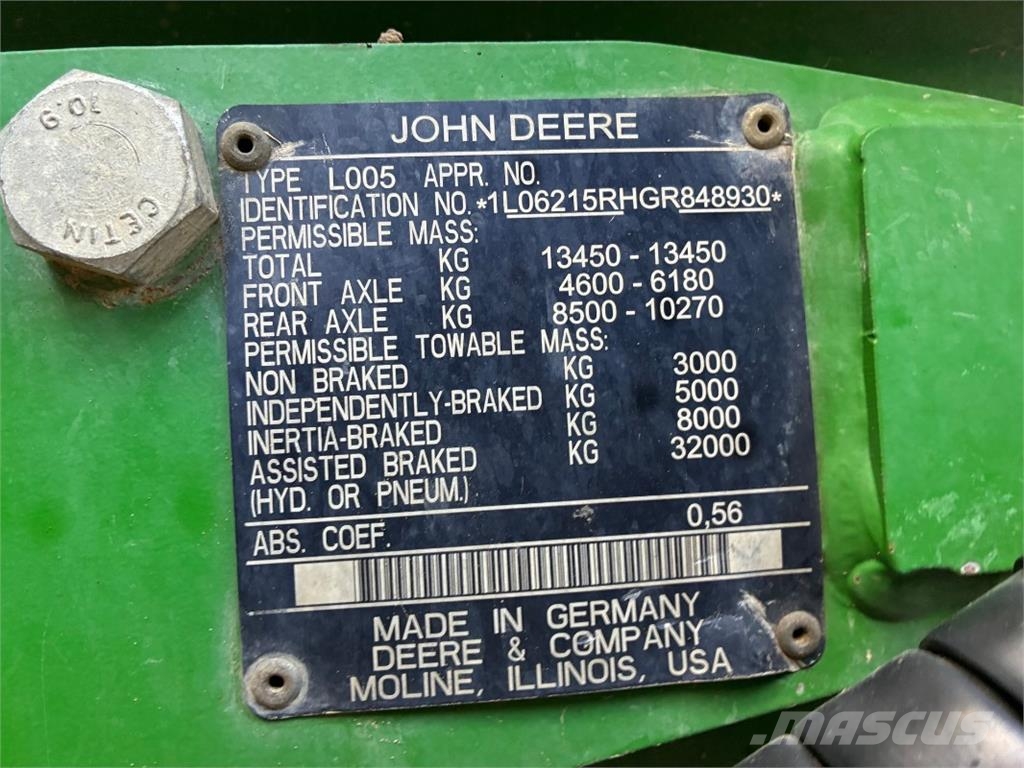 John Deere 6215R Tractors