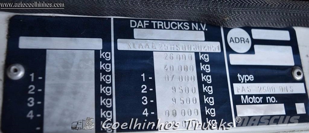 DAF 2500 Ti Priekabos su tentu