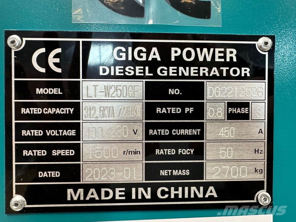 Giga Power LT-W250GF 312.5 kVA silent generator Overige generatoren