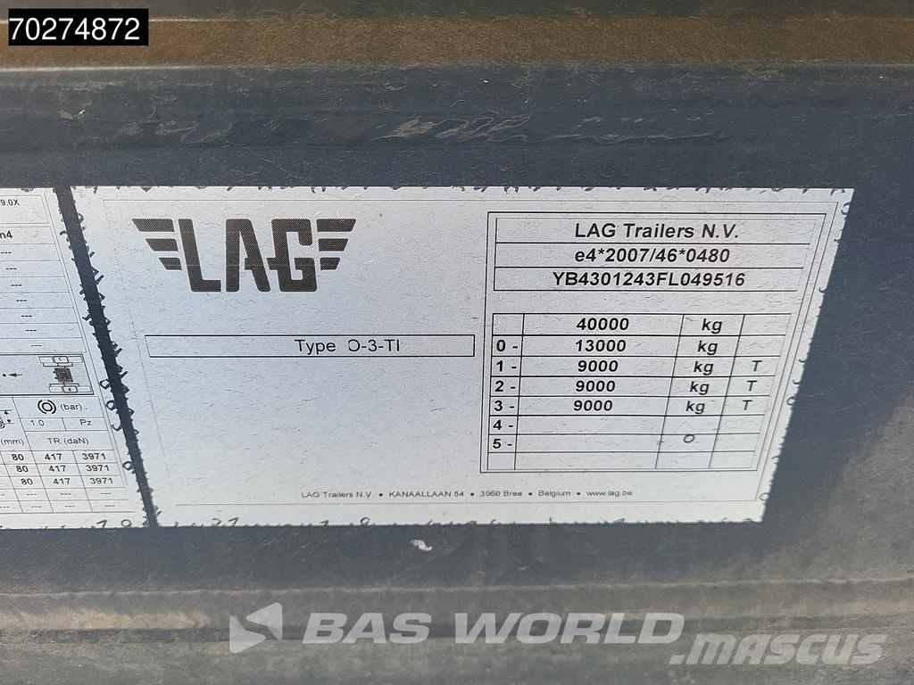 LAG O-3-TI NL-Trailer BPW Tipping نصف مقطورات مقطورة 