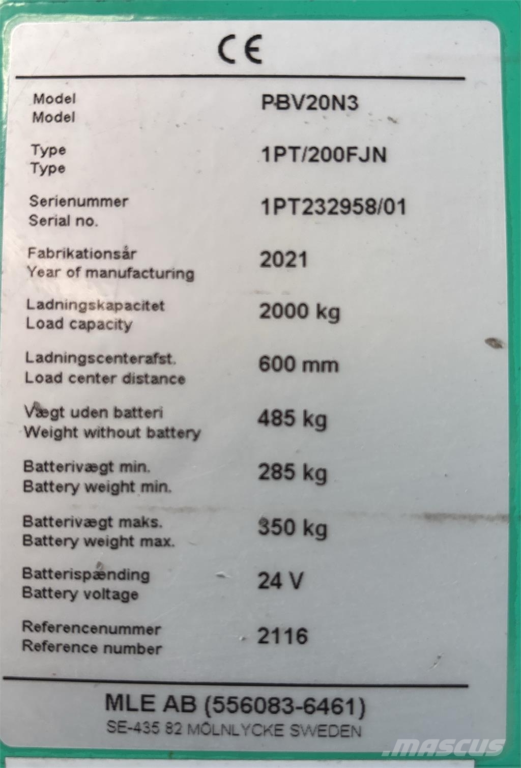 Mitsubishi PBV20N3 플랫폼 트럭