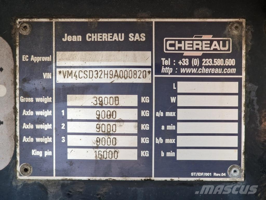 Chereau CSD3 Thermoking frigo - 3 axle - Steering axle - S Hladilne polprikolice