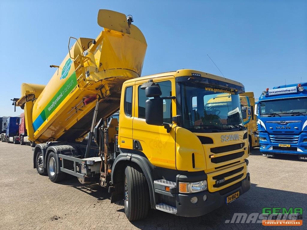 Scania P280 6x2/4 Day Cab Euro 5 - Haller Side Loader SLF Vuilniswagens
