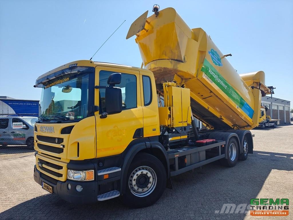 Scania P280 6x2/4 Day Cab Euro 5 - Haller Side Loader SLF Vuilniswagens