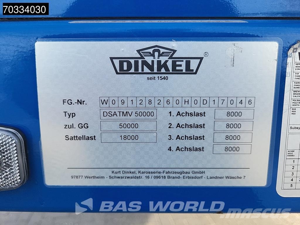 Dinkel DSATMV 50000 Extendable Hydr. 2x Steering Axle Nisko-utovarne poluprikolice