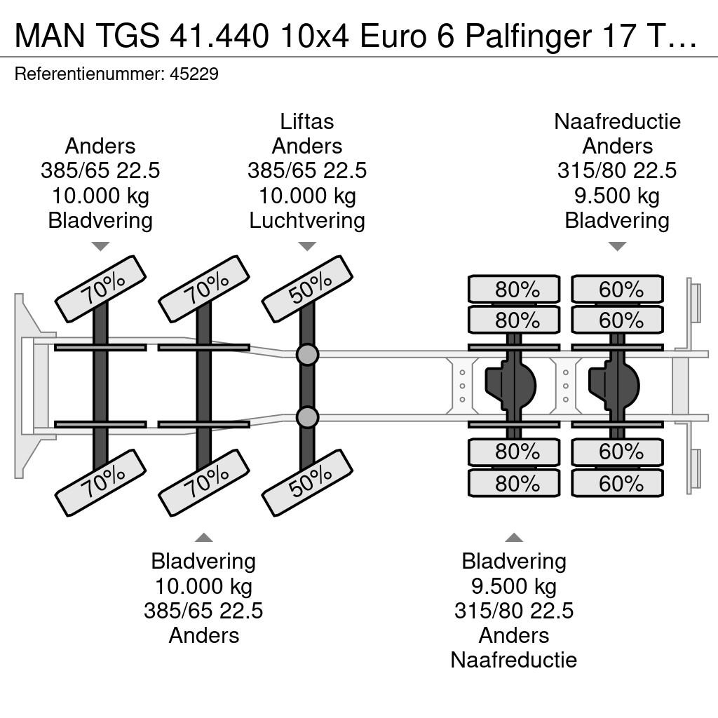 MAN TGS 41.440 10x4 Euro 6 Palfinger 17 Tonmeter Z-kra Camiones polibrazo