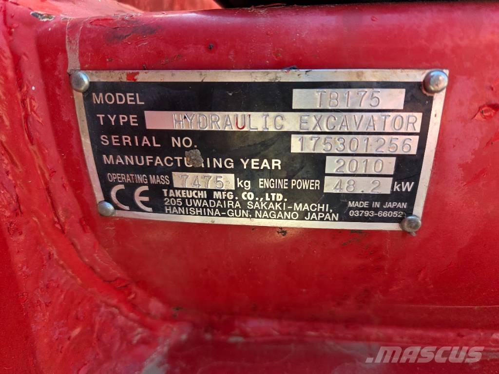 Takeuchi TB 175 Midigravere 7 - 12t