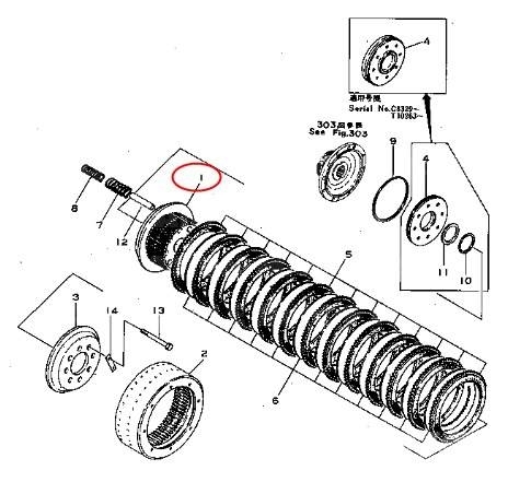 Komatsu D155A-1 steering clutch drum 175-22-21271 Μετάδοση κίνησης