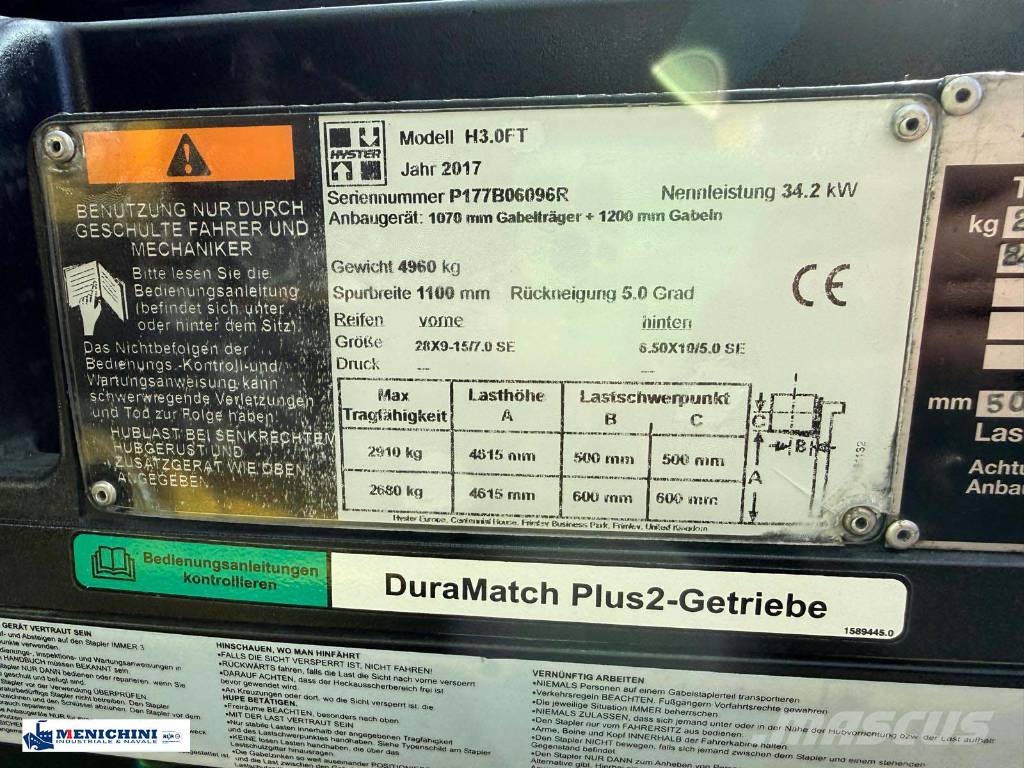 Hyster H 3.00 FT Carrelli elevatori diesel