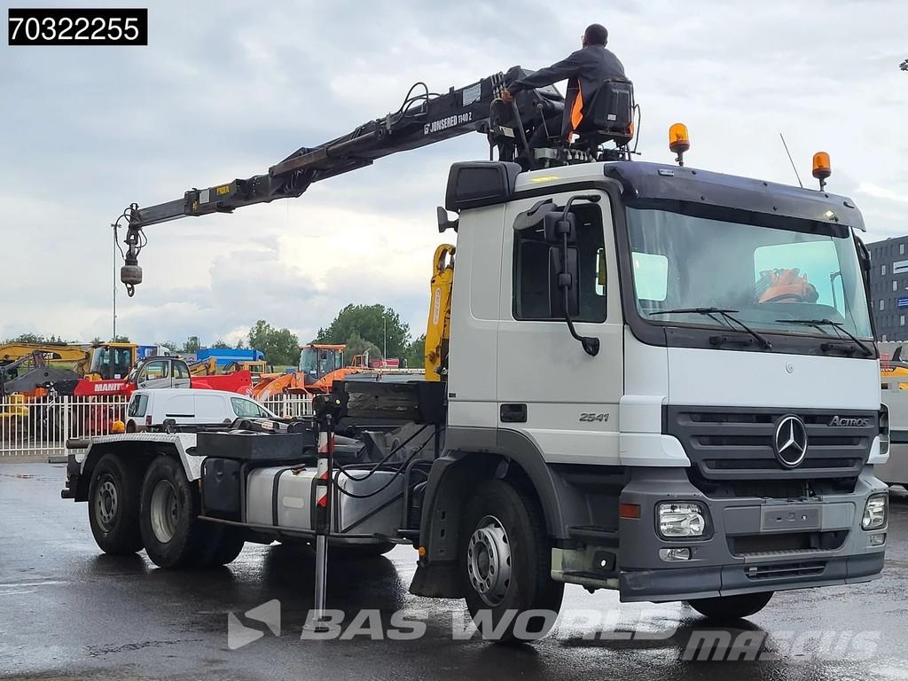 Mercedes-Benz Actros 2541 6X2 Jonsered J1142Z80A Crane + 20 tons gancho Caminhões Roll-on Roll-off