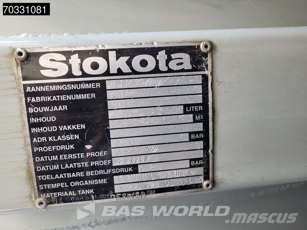 Volvo FM 400 6X2 Stokota Fuel tanker 18.500 liter 4 comp Säiliöautot