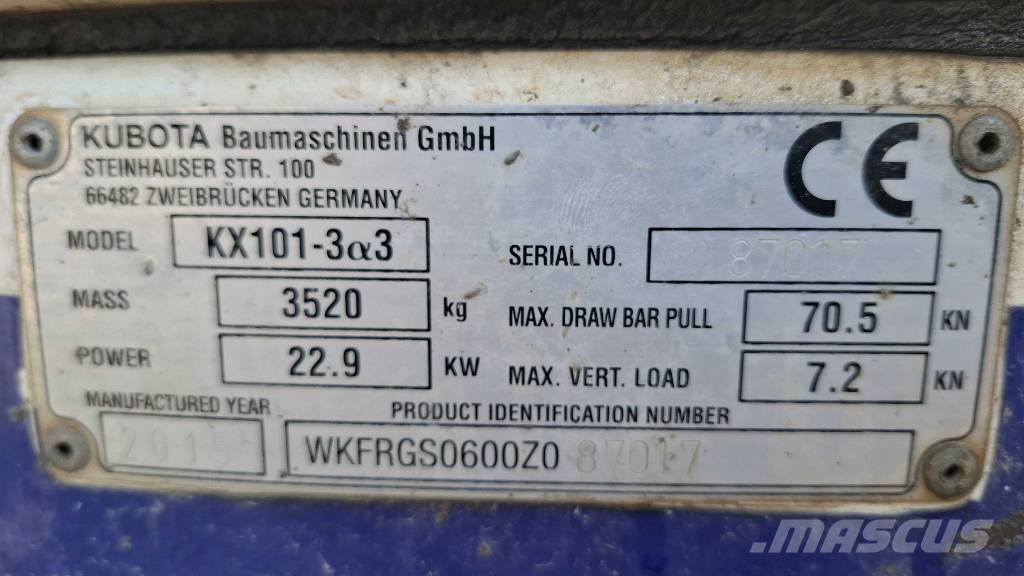 Kubota KX 101-3 A Minigraafmachines < 7t