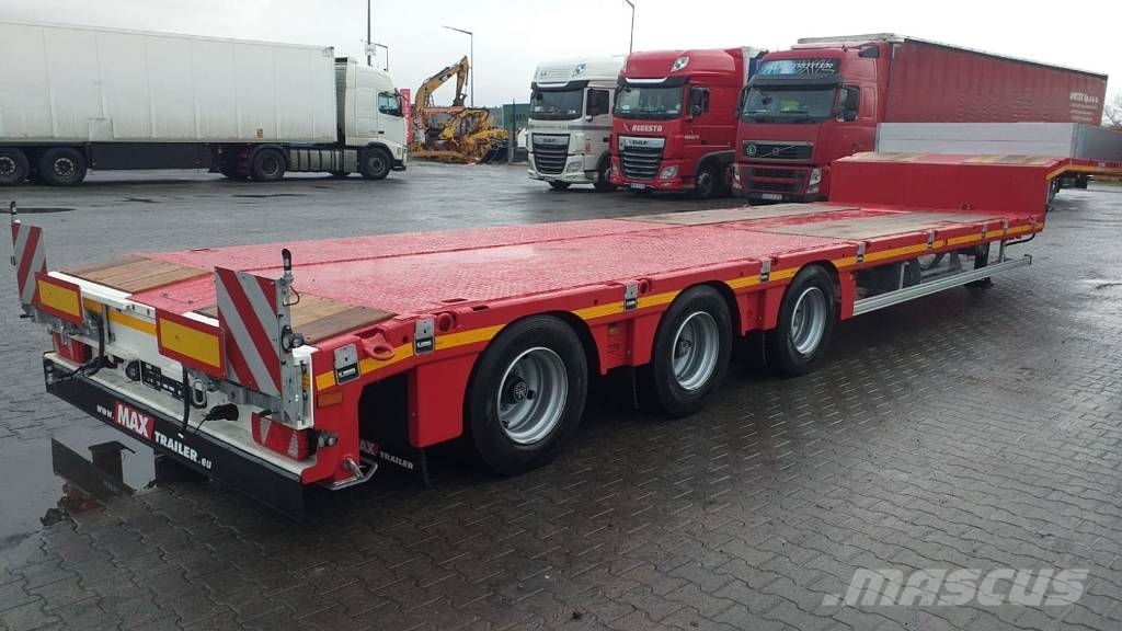 MAX Trailer Naczepa niskopodwoziowa 3 osiowa 2 x rozciągana Low loader-semi-trailers