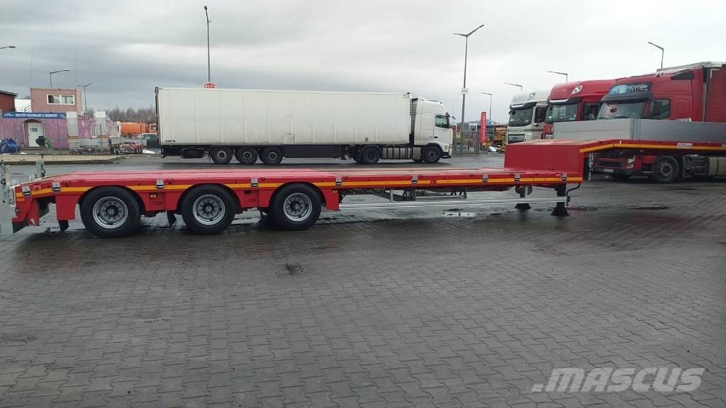 MAX Trailer Naczepa niskopodwoziowa 3 osiowa 2 x rozciągana Low loader-semi-trailers