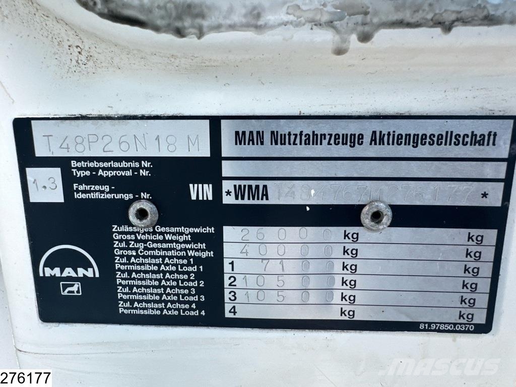 MAN 26 400 6x4, EURO 2, Steel suspension, Manual, Reta Treileri ar āķi