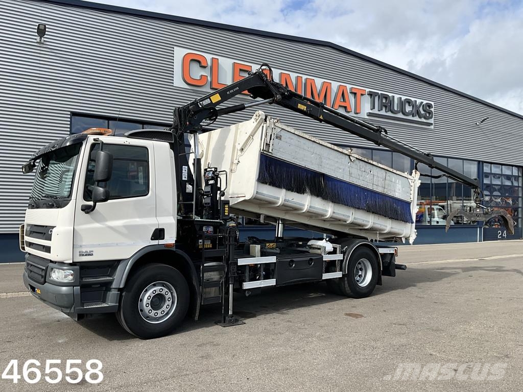 DAF FA 75 CF 250 Hiab 10 Tonmeter laadkraan Bañeras basculantes usadas