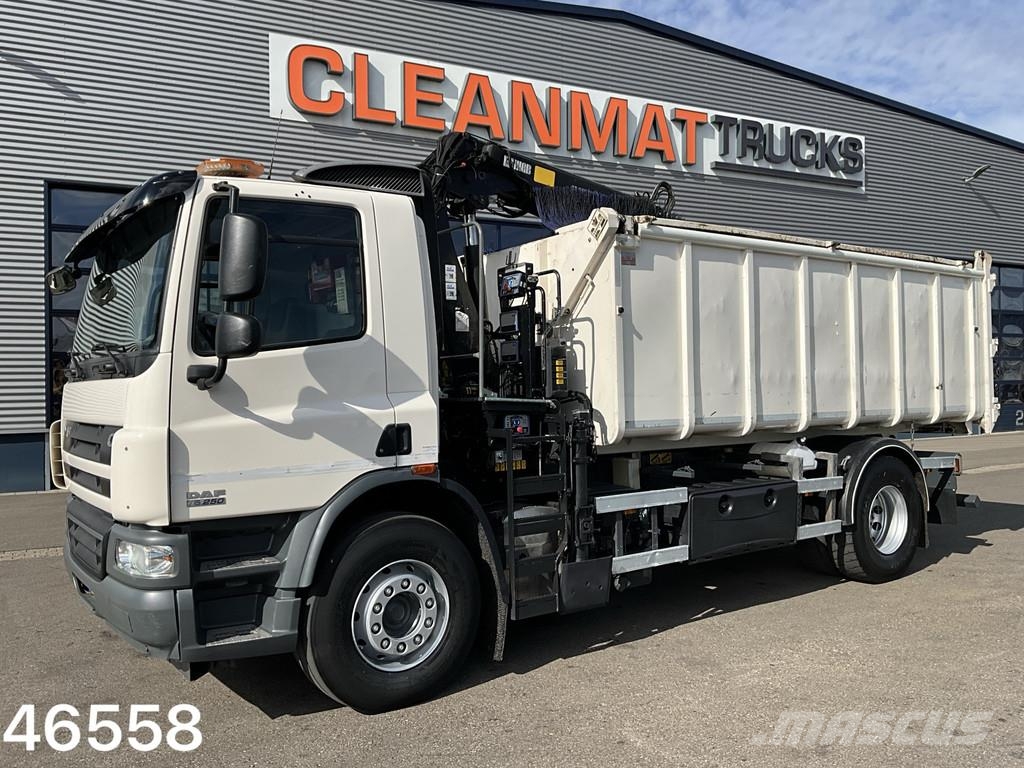 DAF FA 75 CF 250 Hiab 10 Tonmeter laadkraan Bañeras basculantes usadas