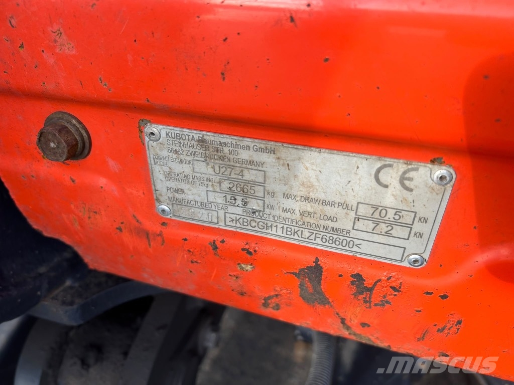Kubota U27-4 Minigraafmachines < 7t