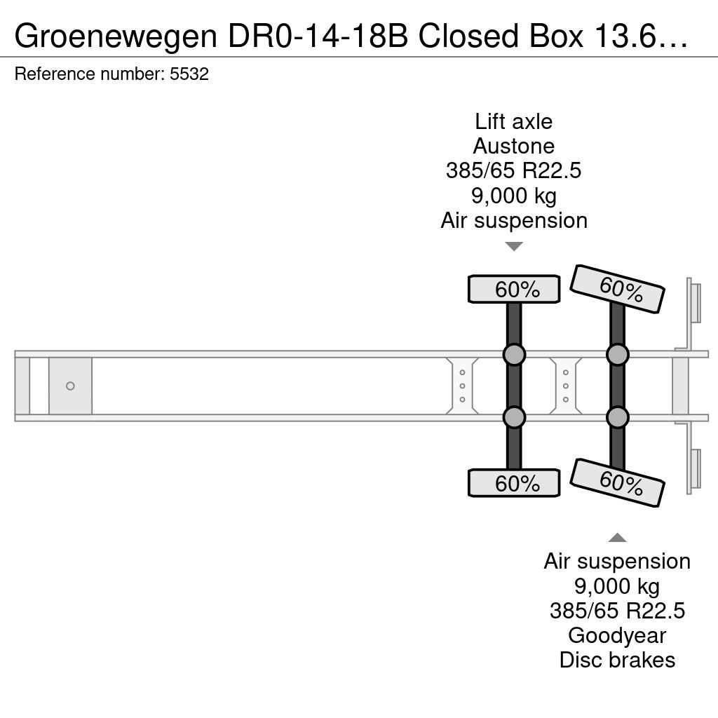 Groenewegen DR0-14-18B Closed Box 13.6m + Tailgate 2000kg - Li Kofferauflieger
