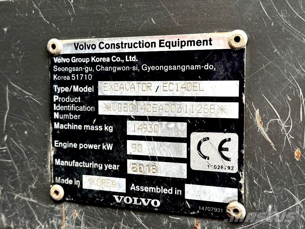 Volvo EC 140 Εκσκαφείς με ερπύστριες