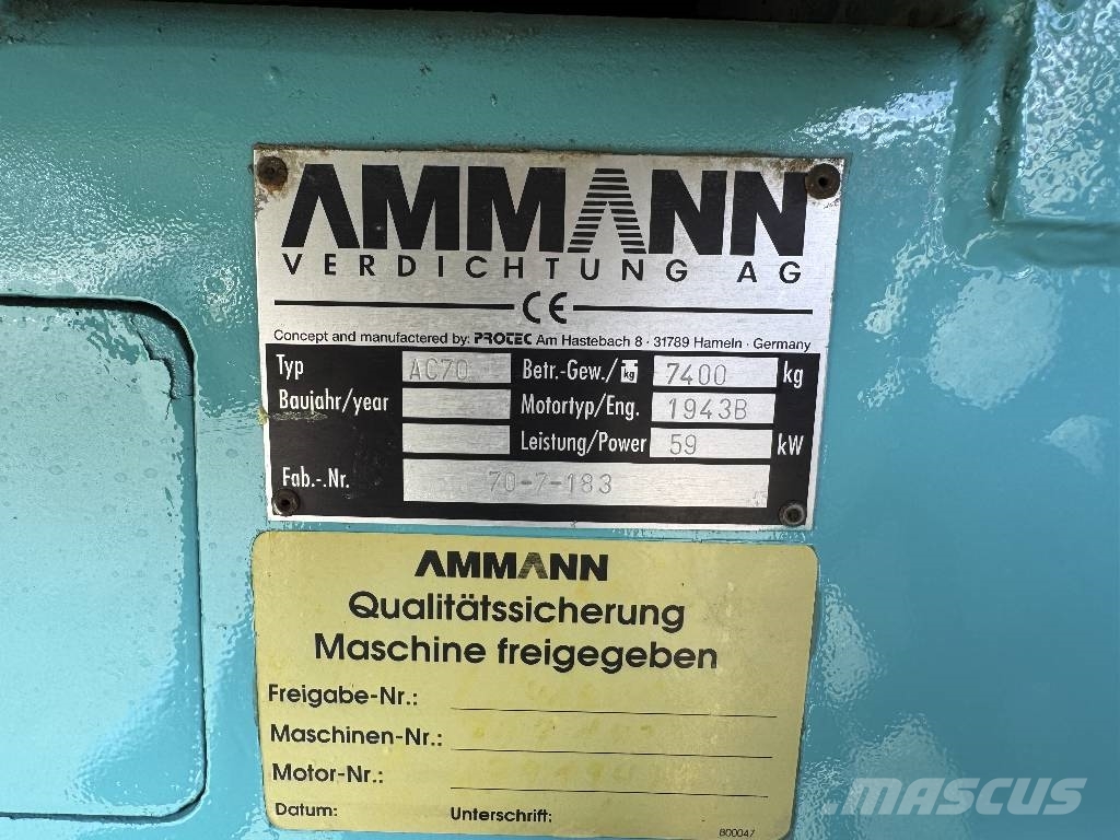 Ammann AC 70 Walze 7400 kg Tiivistyskoneet