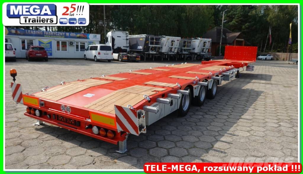 Ozgul TELESCOPIC Flat-bed, L: 21,60 m, H:950 mm, ADR EX3 Low loader-semi-trailers