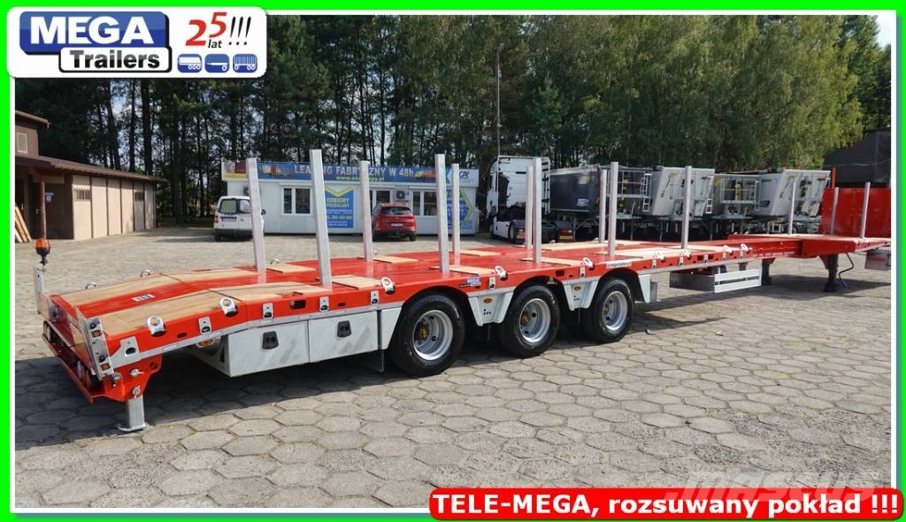 Ozgul TELESCOPIC Flat-bed, L: 21,60 m, H:950 mm, ADR EX3 Low loader-semi-trailers