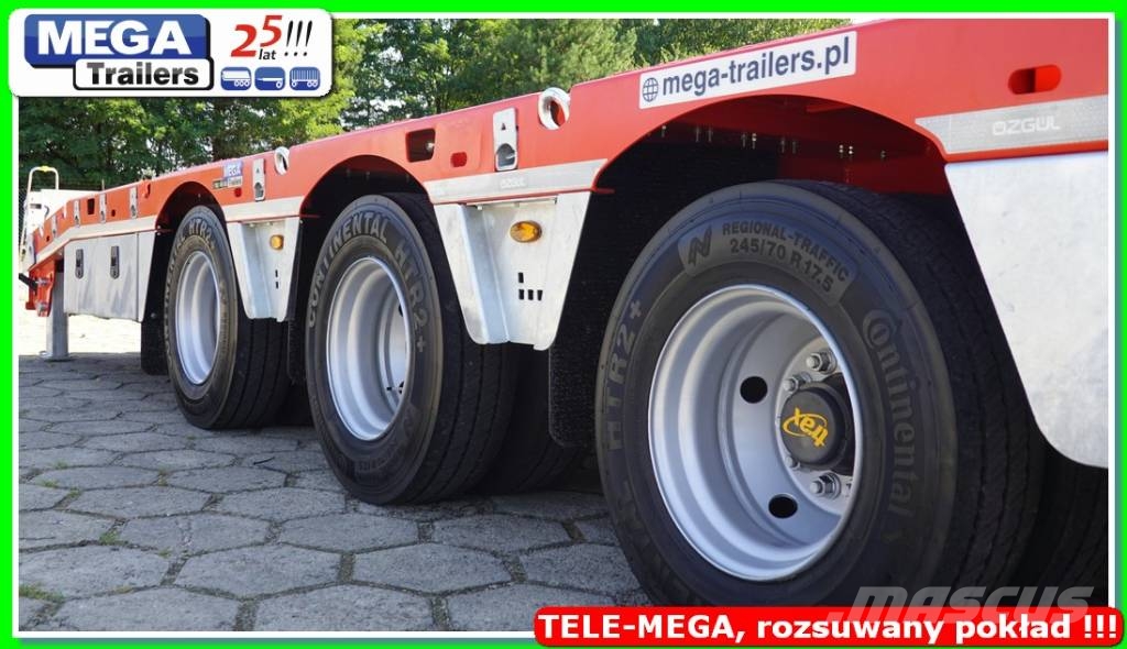 Ozgul TELESCOPIC Flat-bed, L: 21,60 m, H:950 mm, ADR EX3 Low loader-semi-trailers
