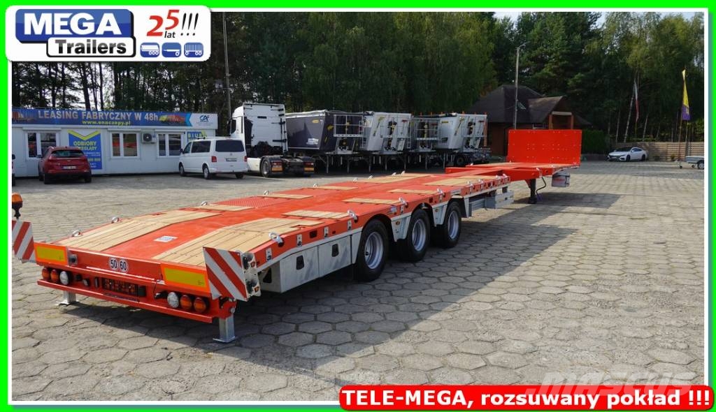 Ozgul TELESCOPIC Flat-bed, L: 21,60 m, H:950 mm, ADR EX3 Low loader-semi-trailers